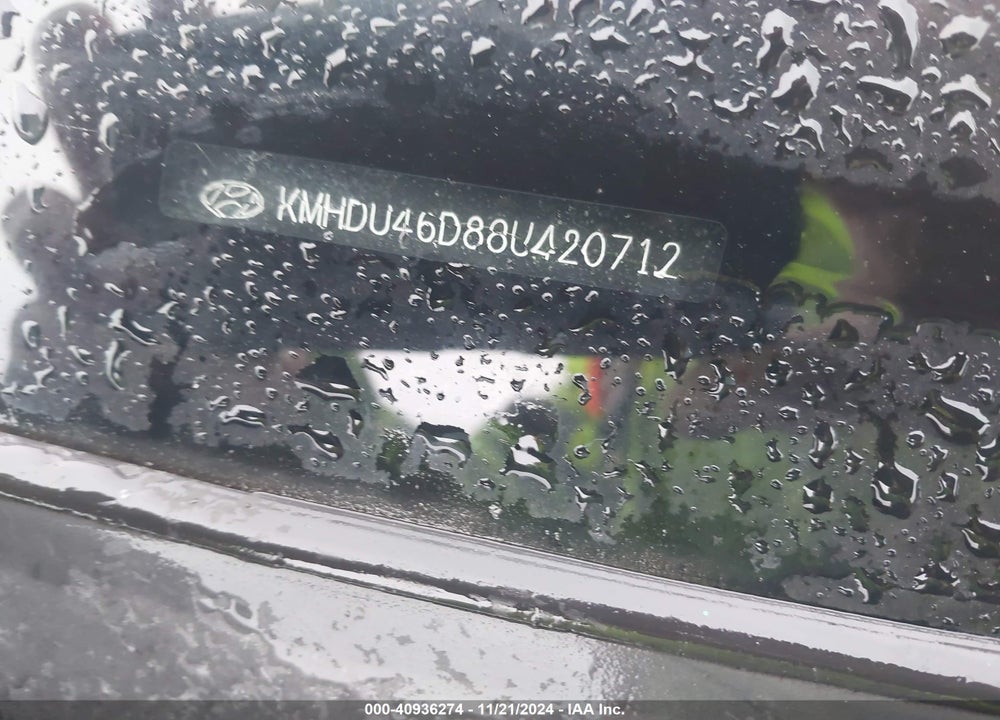 2008 HYUNDAI ELANTRA GLS/SE VIN: KMHDU46D88U420712