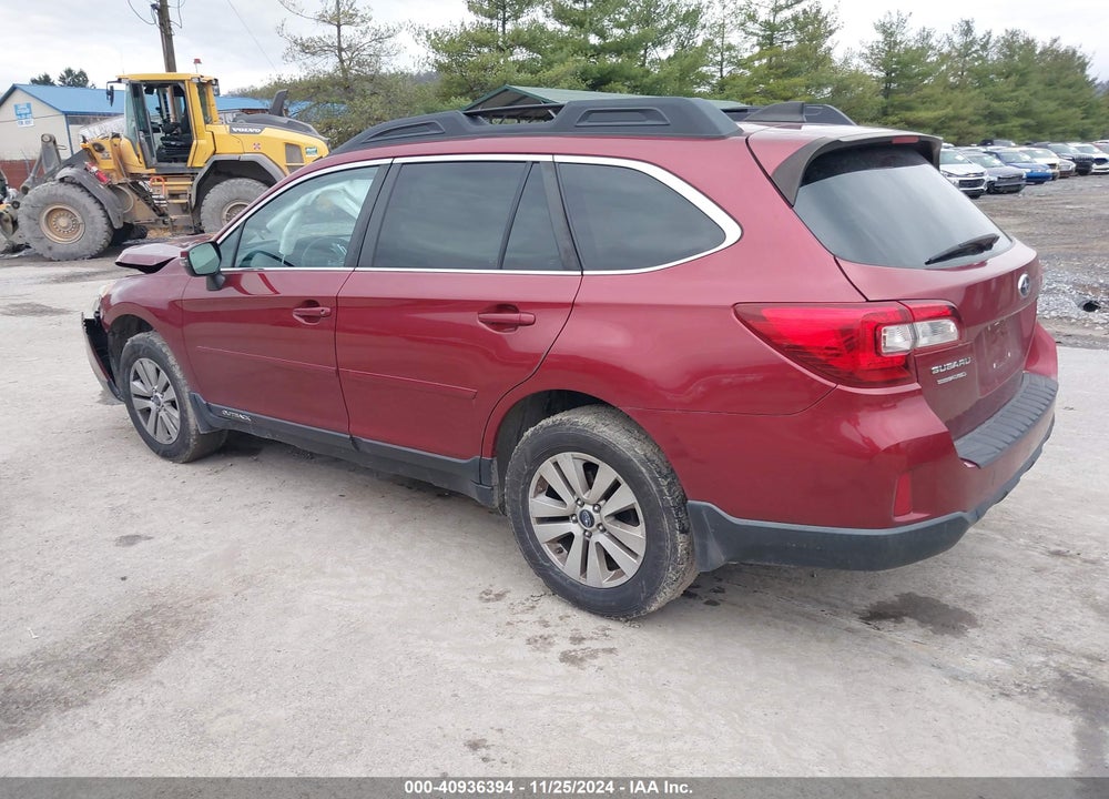 2017 SUBARU OUTBACK 2.5I PREMIUM VIN: 4S4BSAHC8H3401003