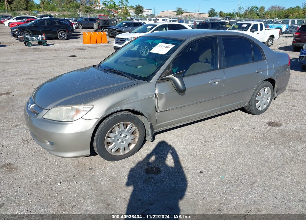 2004 HONDA CIVIC LX VIN: 2HGES15504H533642