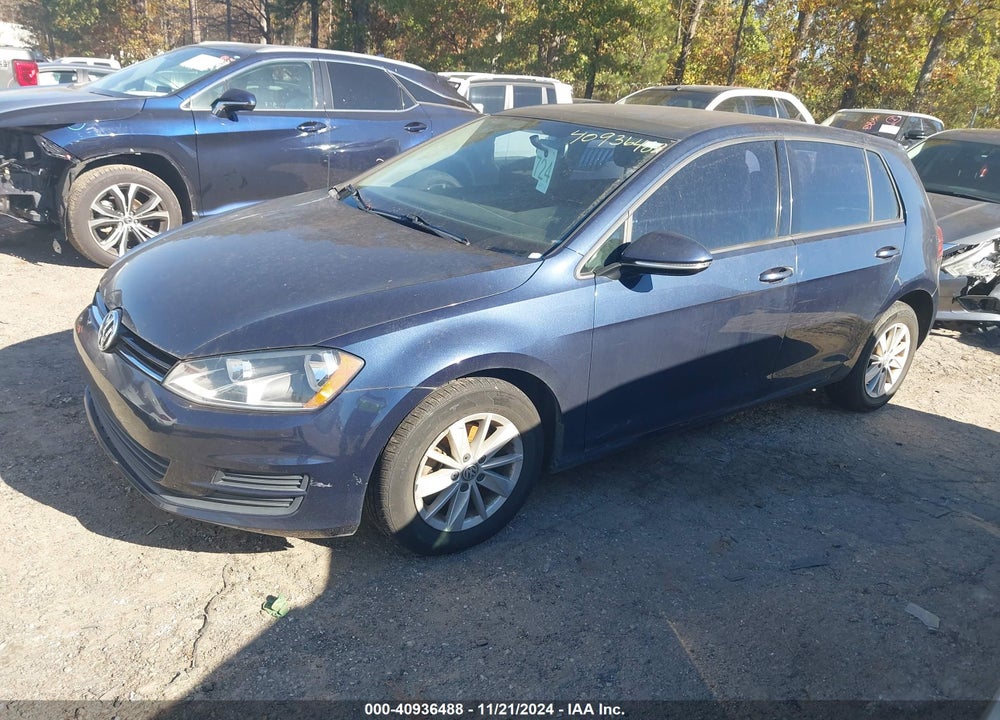 2016 VOLKSWAGEN GOLF TSI S 4-DOOR VIN: 3VW217AU0GM019409