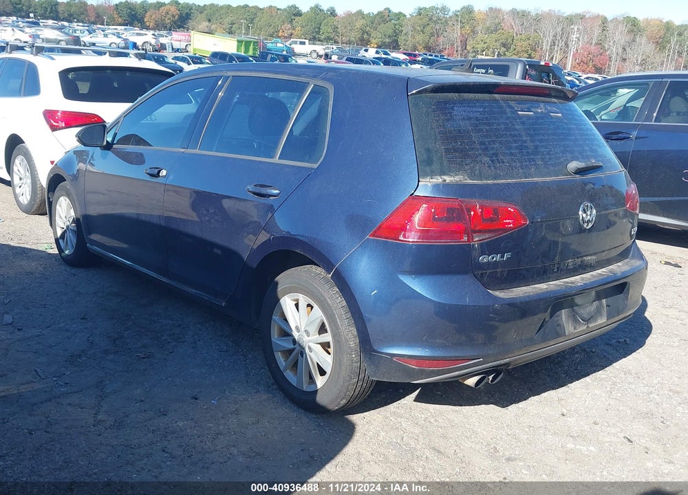 2016 VOLKSWAGEN GOLF TSI S 4-DOOR VIN: 3VW217AU0GM019409