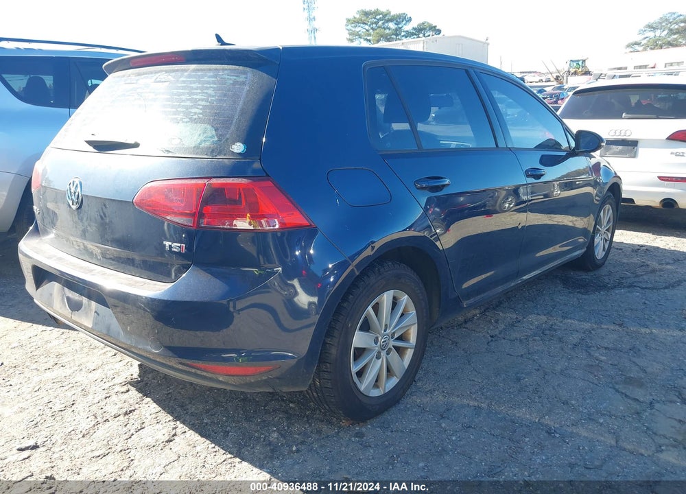 2016 VOLKSWAGEN GOLF TSI S 4-DOOR VIN: 3VW217AU0GM019409