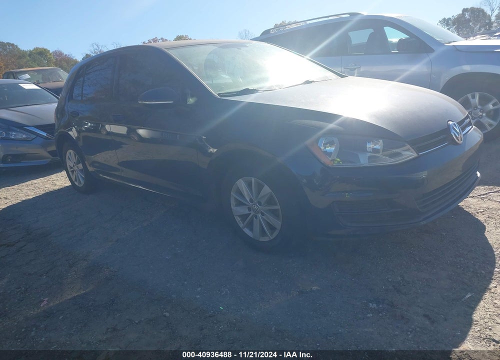 2016 VOLKSWAGEN GOLF TSI S 4-DOOR VIN: 3VW217AU0GM019409