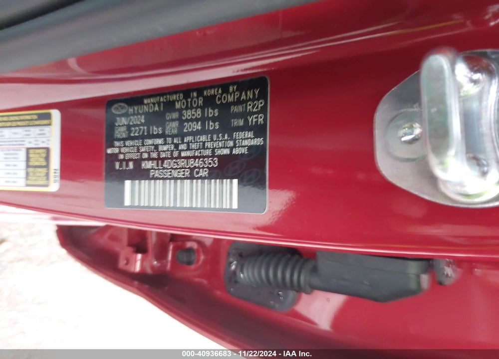 2024 HYUNDAI ELANTRA SE VIN: KMHLL4DG3RU846353