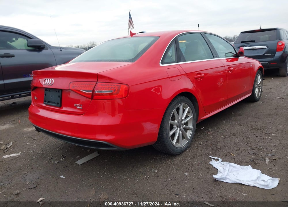 2014 AUDI A4 2.0T PREMIUM VIN: WAUFFAFL8EN001551