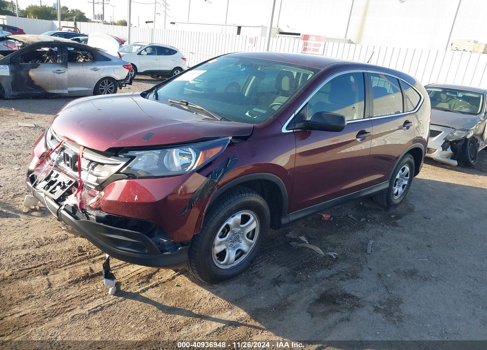 2013 HONDA CR-V LX VIN: 5J6RM3H3XDL045750