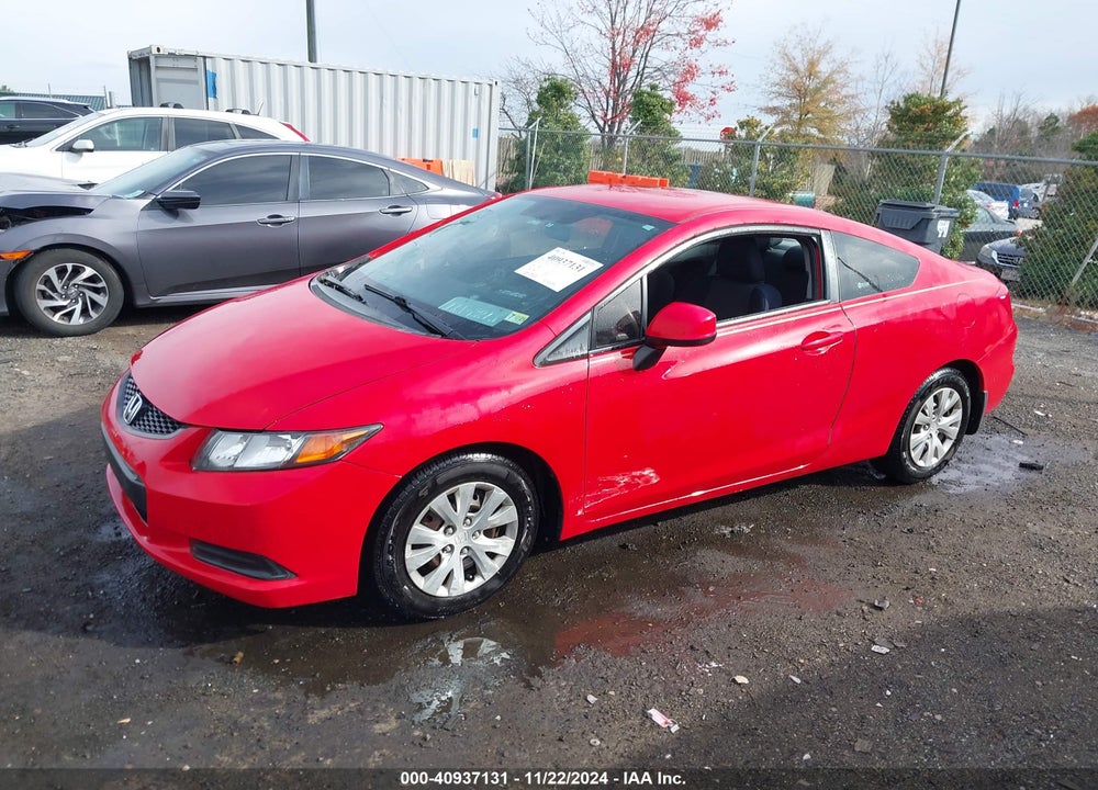 2012 HONDA CIVIC LX VIN: 2HGFG3B57CH550863
