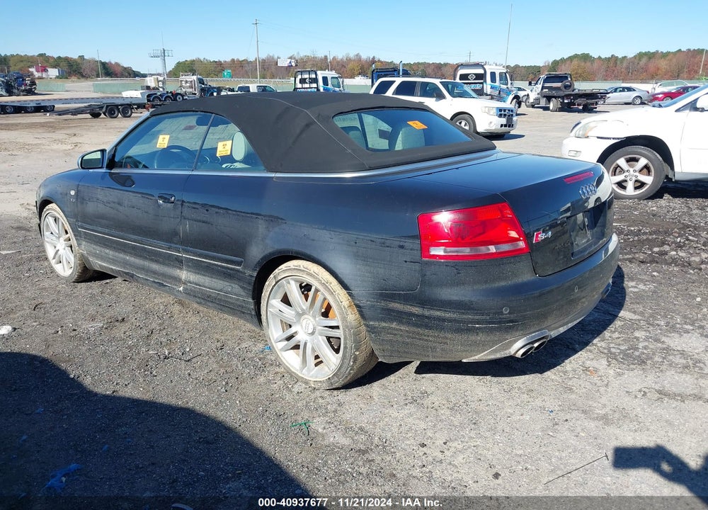 2007 AUDI S4 VIN: WUARL48H47K900742
