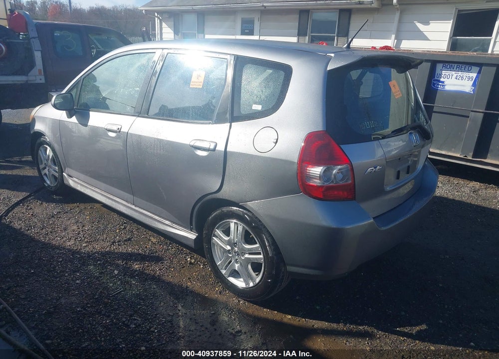 2007 HONDA FIT SPORT VIN: JHMGD38697S041284
