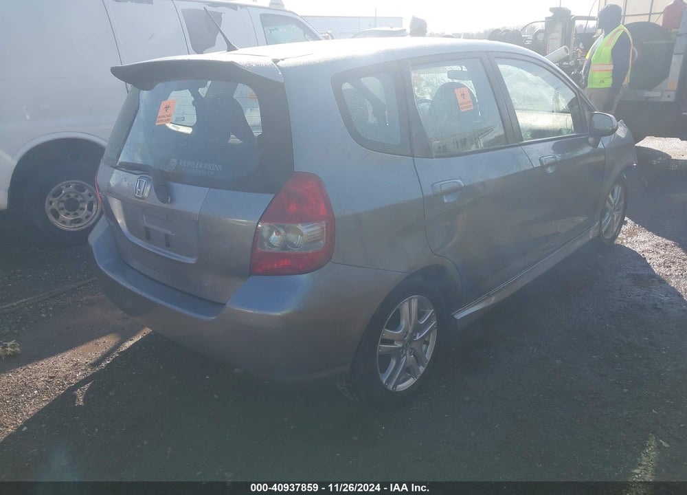 2007 HONDA FIT SPORT VIN: JHMGD38697S041284