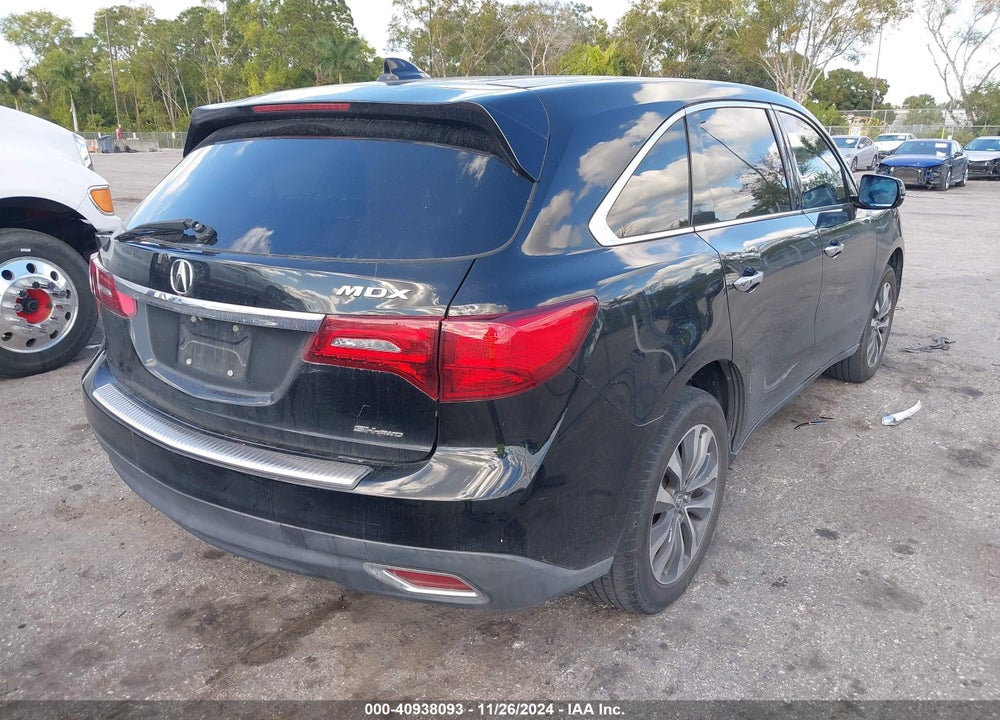 2014 ACURA MDX TECHNOLOGY PKG W/ENTERTAINMENT PKG VIN: 5FRYD4H66EB041697