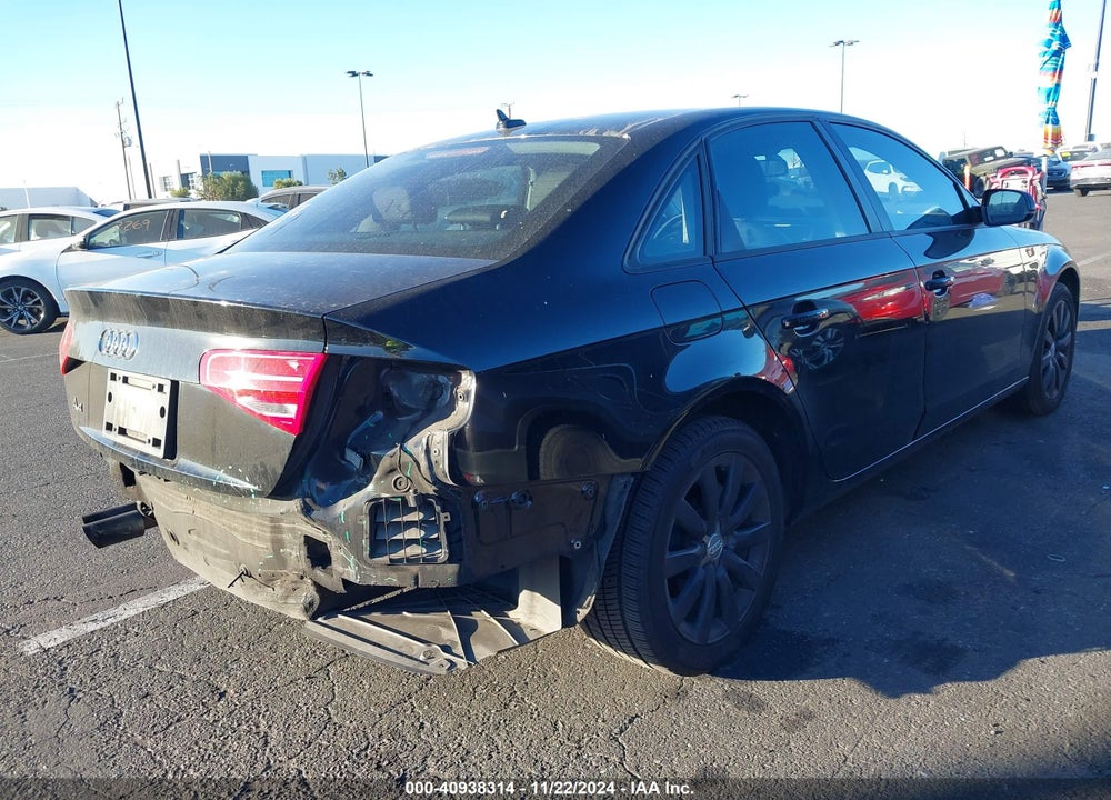 2014 AUDI A4 2.0T PREMIUM VIN: WAUAFAFL2EN033941