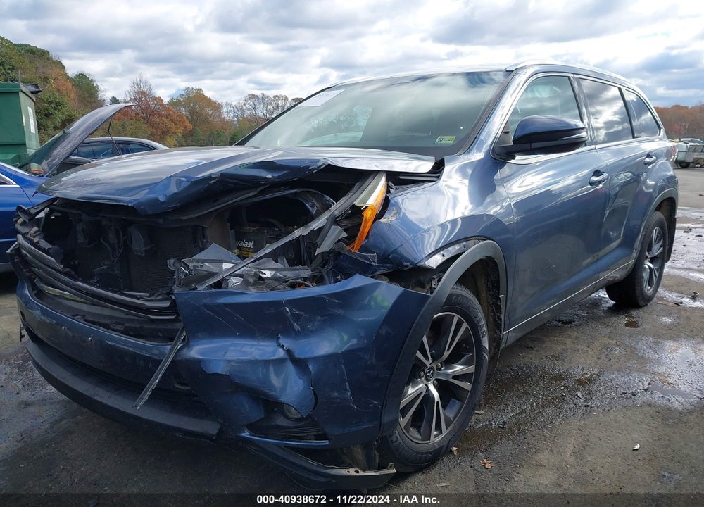 2016 TOYOTA HIGHLANDER XLE V6 VIN: 5TDJKRFH7GS293144