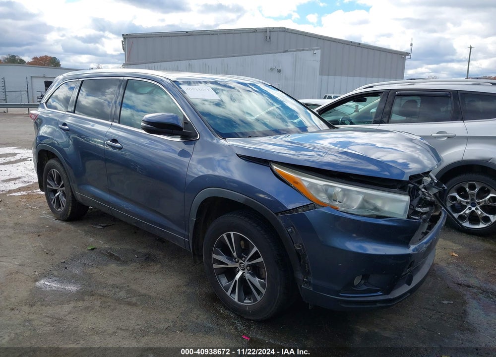 2016 TOYOTA HIGHLANDER XLE V6 VIN: 5TDJKRFH7GS293144