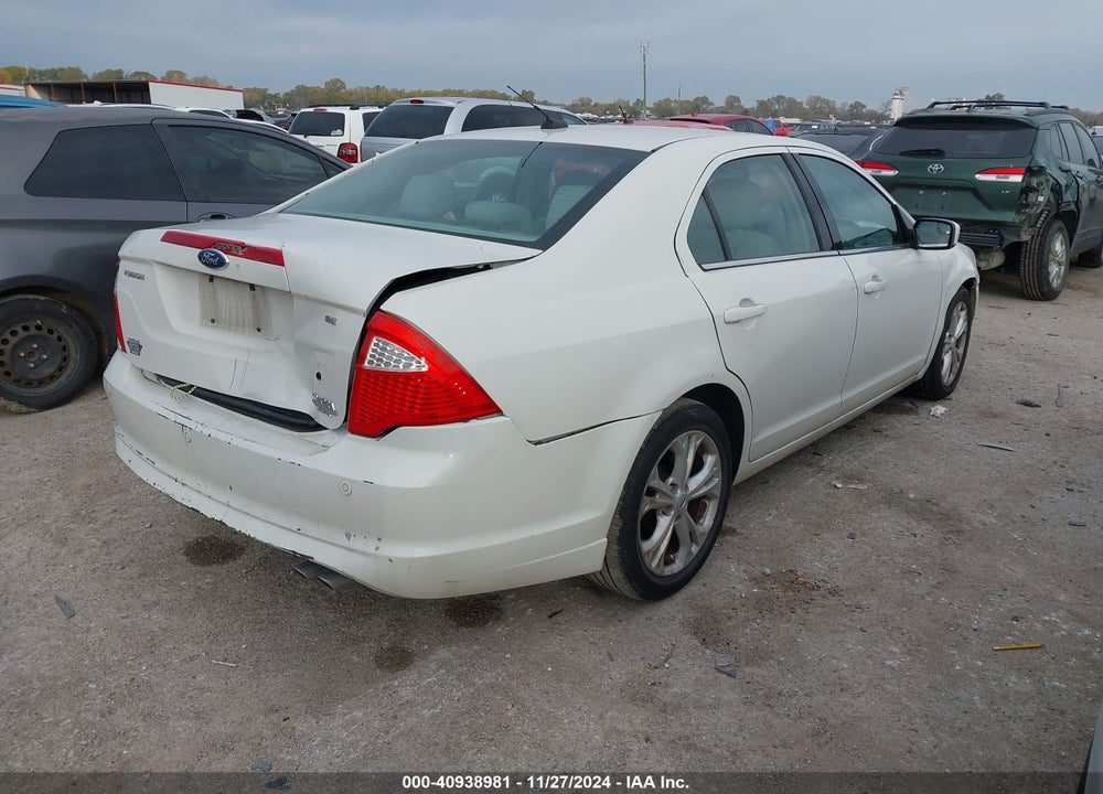 2012 FORD FUSION SE VIN: 3FAHP0HA7CR107732