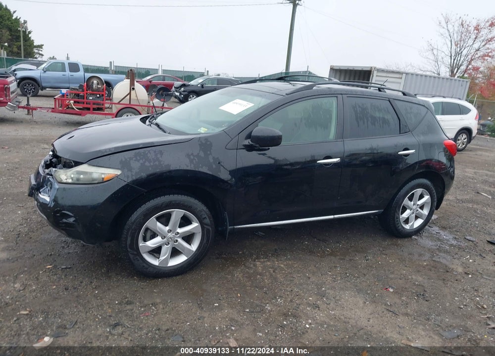 2009 NISSAN MURANO SL VIN: JN8AZ18U29W004783