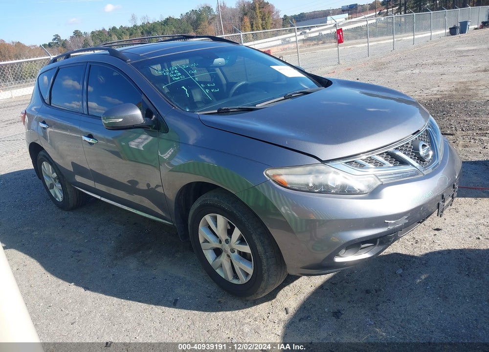 2013 NISSAN MURANO SL VIN: JN8AZ1MW8DW309124