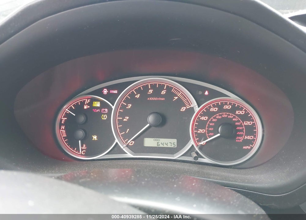 2009 SUBARU IMPREZA VIN: JF1GH76699G808918