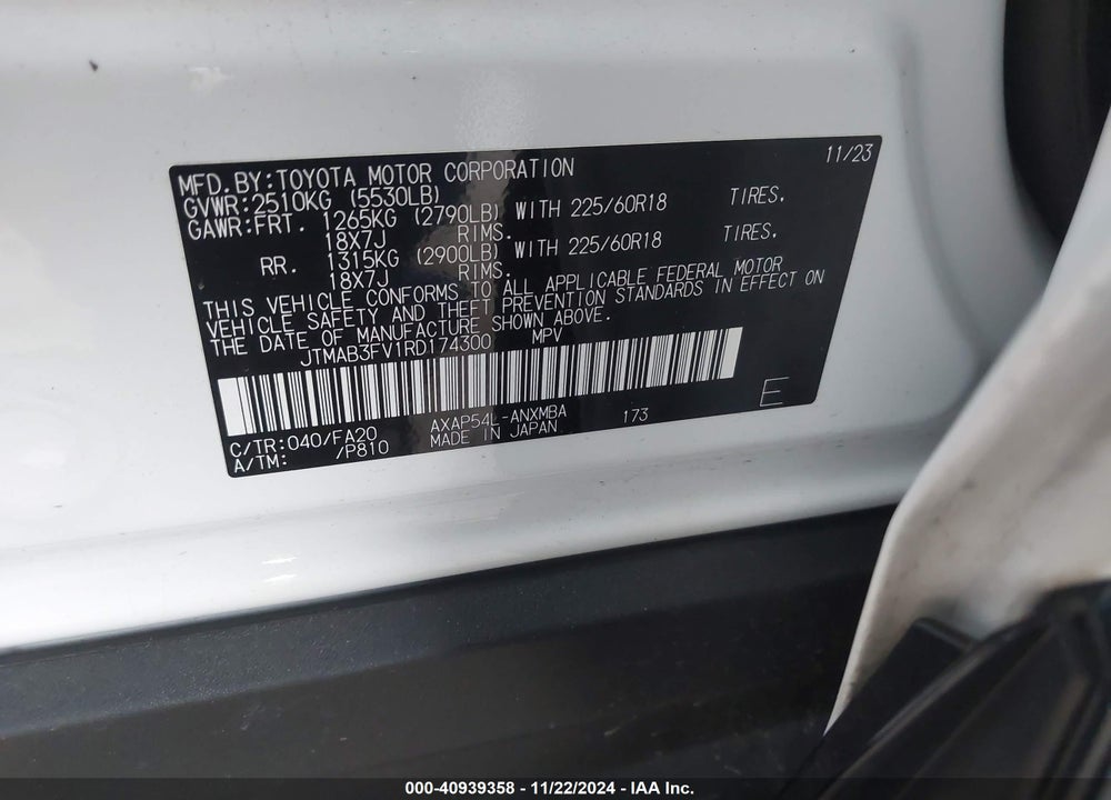 2024 TOYOTA RAV4 PRIME SE VIN: JTMAB3FV1RD174300