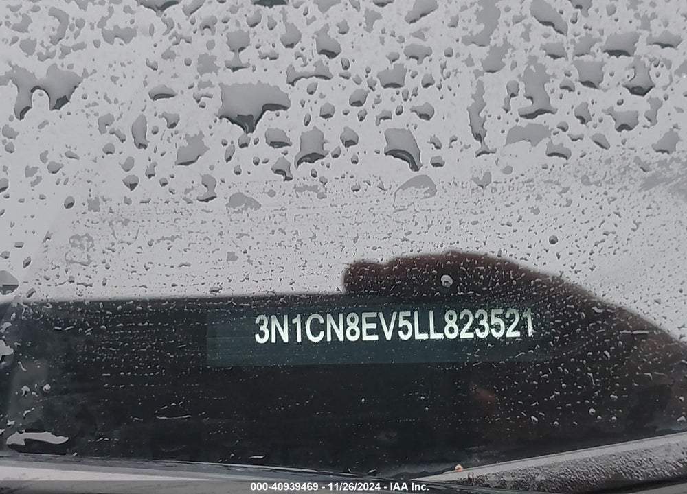 2020 NISSAN VERSA SV XTRONIC CVT VIN: 3N1CN8EV5LL823521