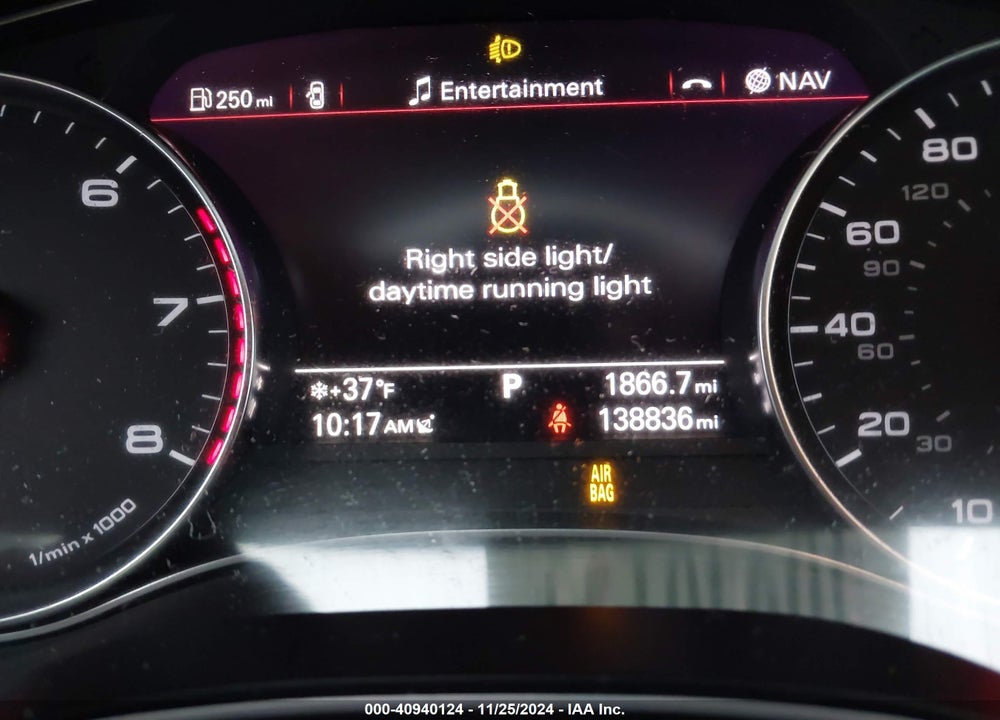 2012 AUDI A7 PREMIUM VIN: WAUSGAFC3CN002258