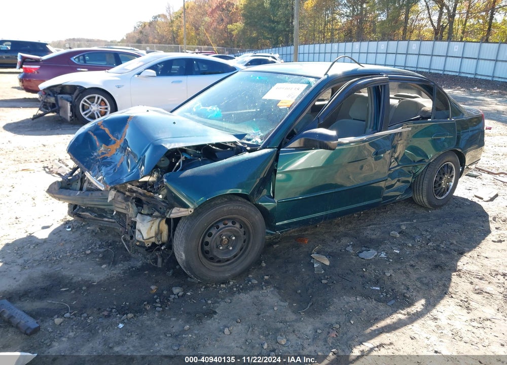 2002 HONDA CIVIC LX VIN: 1HGES16562L054995