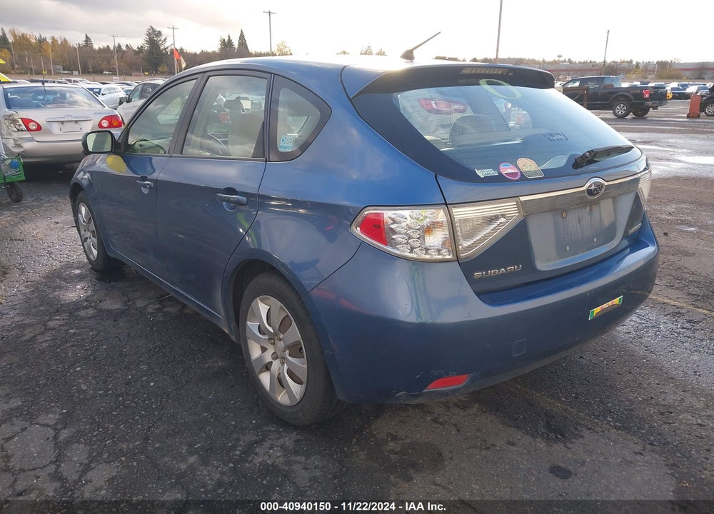 2009 SUBARU IMPREZA 2.5I VIN: JF1GH61639H819036