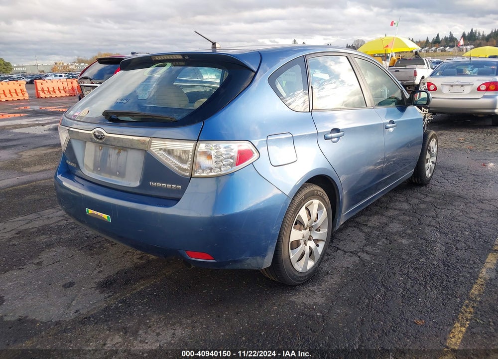 2009 SUBARU IMPREZA 2.5I VIN: JF1GH61639H819036