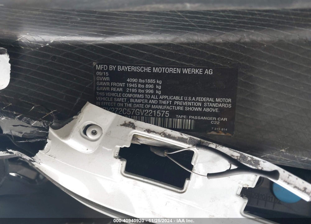 2016 BMW I8 VIN: WBY2Z2C57GV221575