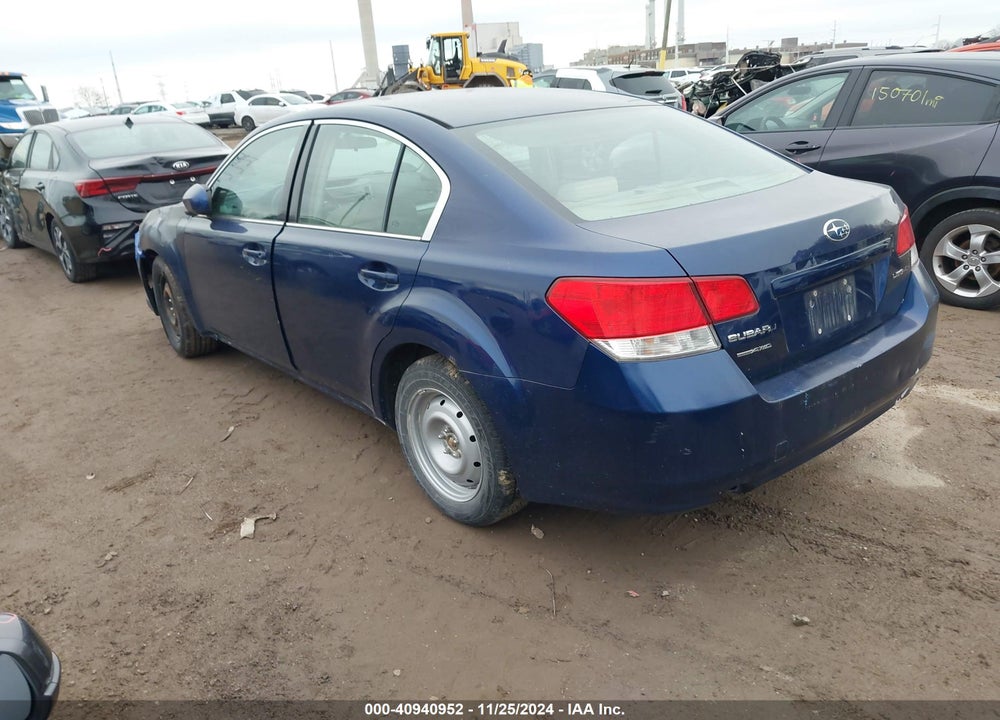 2011 SUBARU LEGACY 2.5I VIN: 4S3BMCA60B3264127
