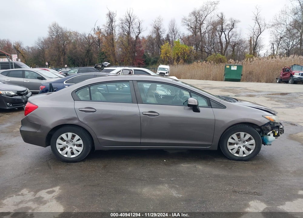 2012 HONDA CIVIC LX VIN: 19XFB2F56CE373879