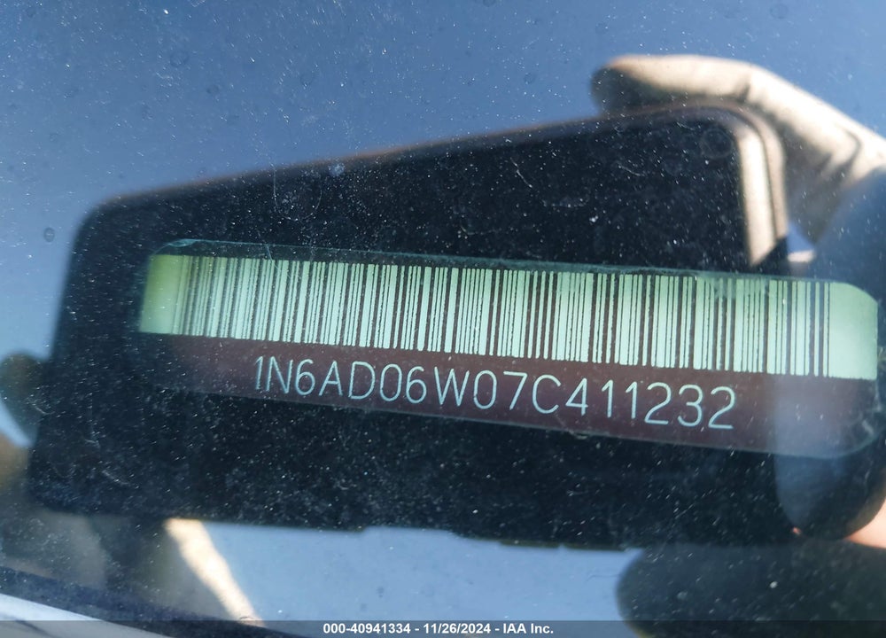 2007 NISSAN FRONTIER SE VIN: 1N6AD06W07C411232