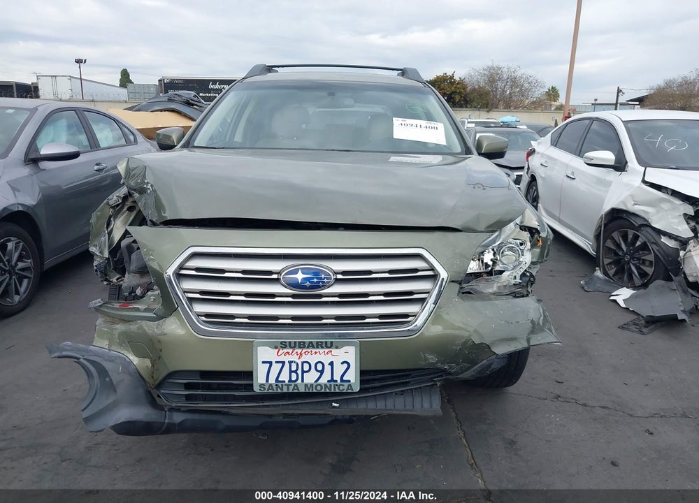 2016 SUBARU OUTBACK 2.5I PREMIUM VIN: 4S4BSACCXG3334006