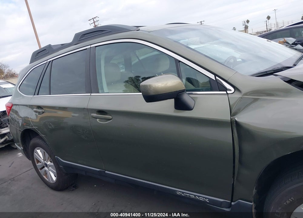 2016 SUBARU OUTBACK 2.5I PREMIUM VIN: 4S4BSACCXG3334006