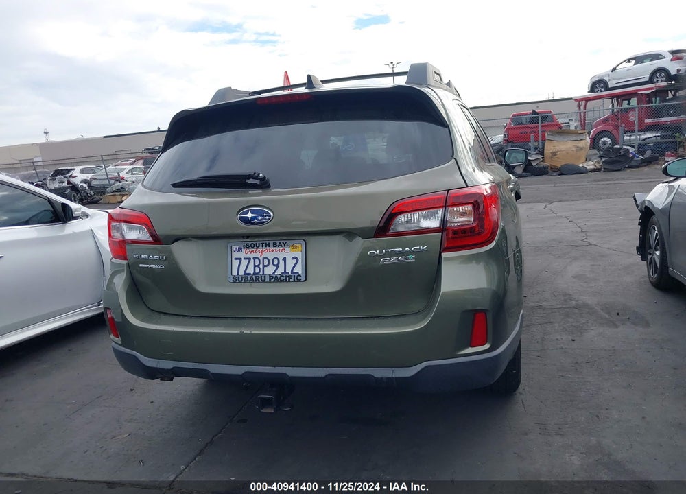 2016 SUBARU OUTBACK 2.5I PREMIUM VIN: 4S4BSACCXG3334006