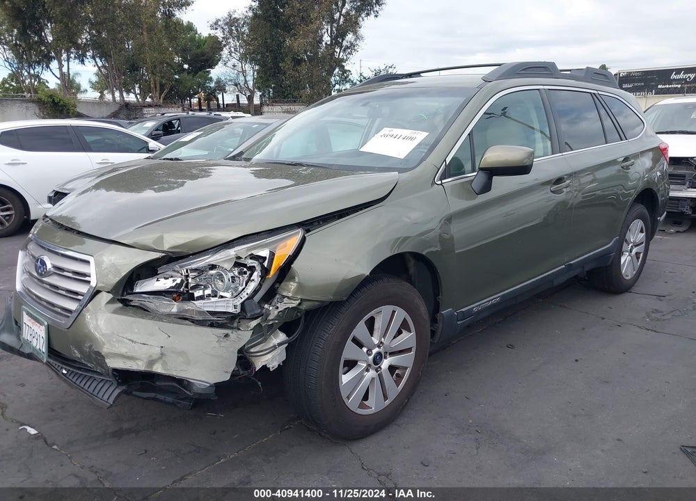 2016 SUBARU OUTBACK 2.5I PREMIUM VIN: 4S4BSACCXG3334006