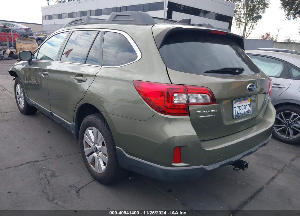 2016 SUBARU OUTBACK 2.5I PREMIUM VIN: 4S4BSACCXG3334006