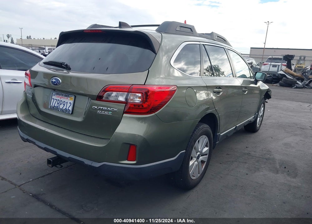 2016 SUBARU OUTBACK 2.5I PREMIUM VIN: 4S4BSACCXG3334006