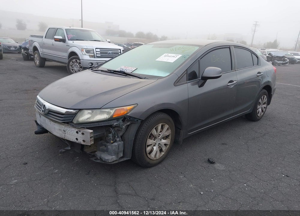 2012 HONDA CIVIC LX VIN: 2HGFB2F55CH611808