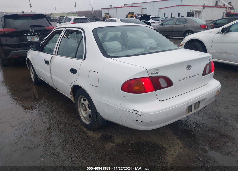2000 TOYOTA COROLLA VE VIN: 2T1BR12E1YC299092