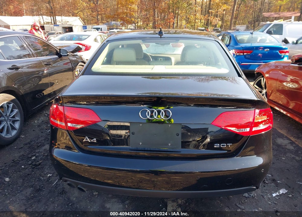 2011 AUDI A4 2.0T PREMIUM VIN: WAUEFAFLXBN033781