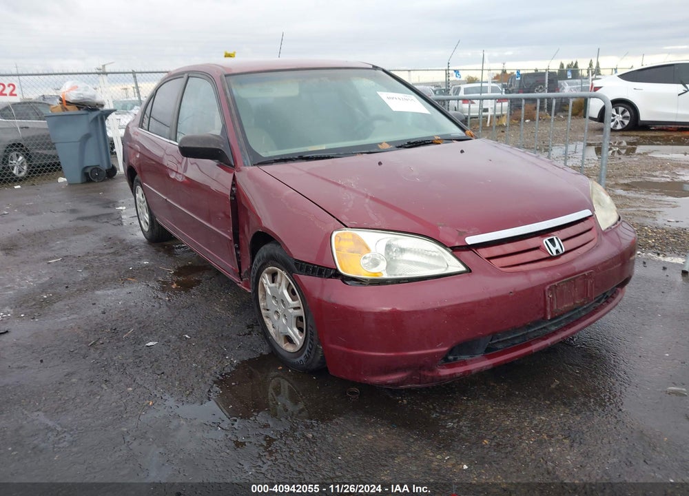 2002 HONDA CIVIC LX VIN: 2HGES16582H535621