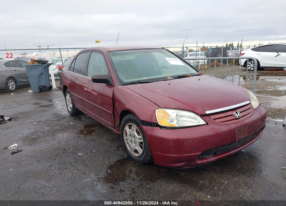 2002 HONDA CIVIC LX VIN: 2HGES16582H535621
