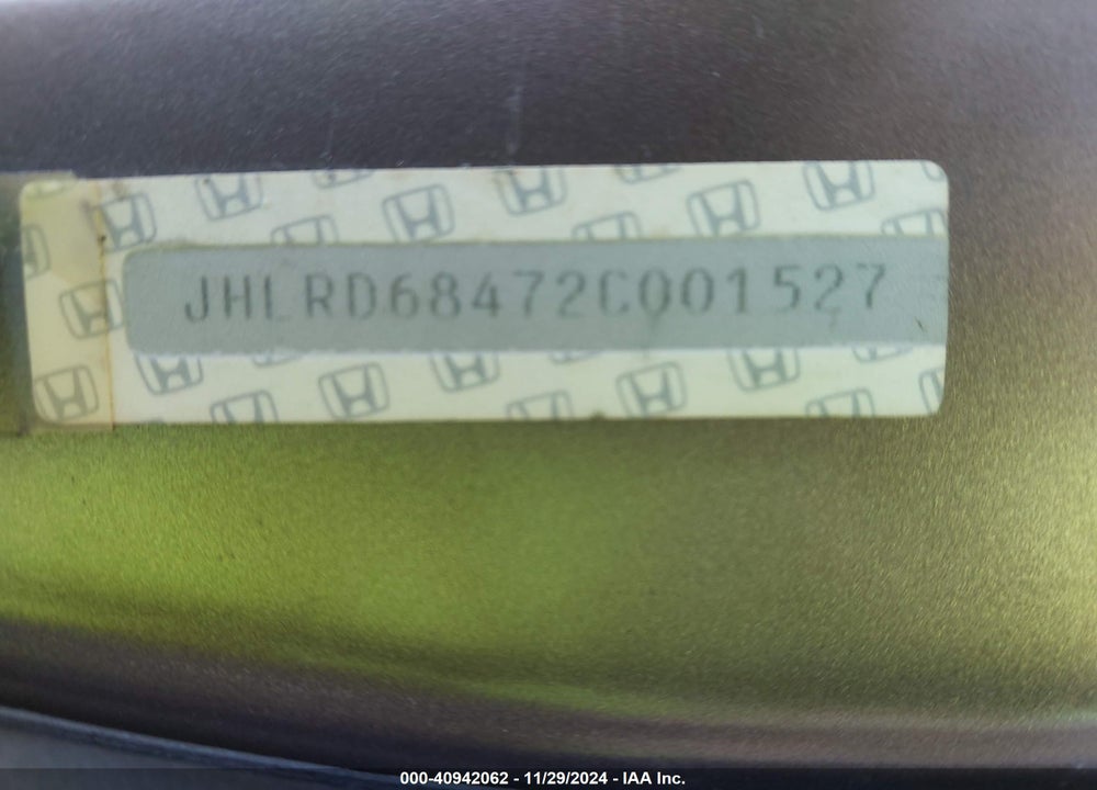2002 HONDA CR-V LX VIN: JHLRD68472C001527