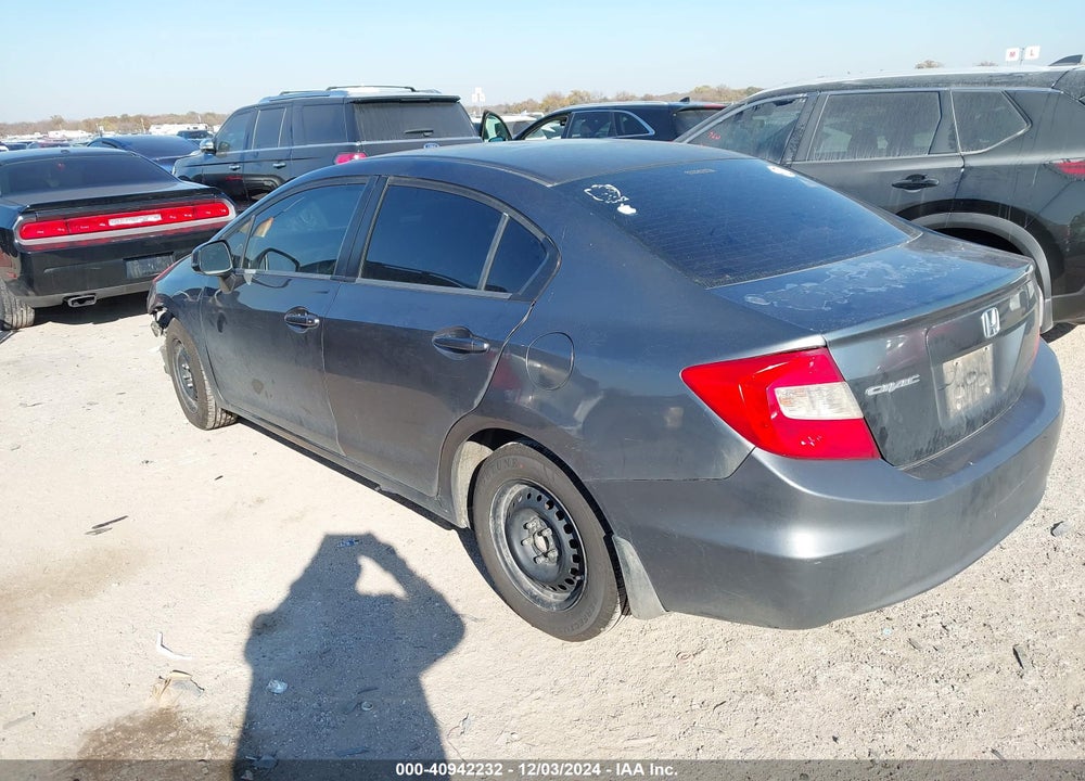 2012 HONDA CIVIC LX VIN: 2HGFB2F5XCH595539