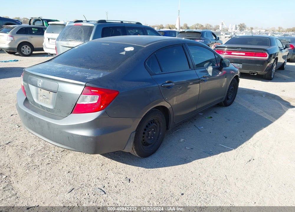 2012 HONDA CIVIC LX VIN: 2HGFB2F5XCH595539
