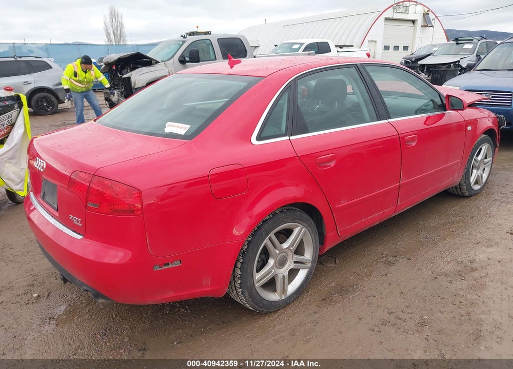 2007 AUDI A4 VIN: WAUDF78E07A143296