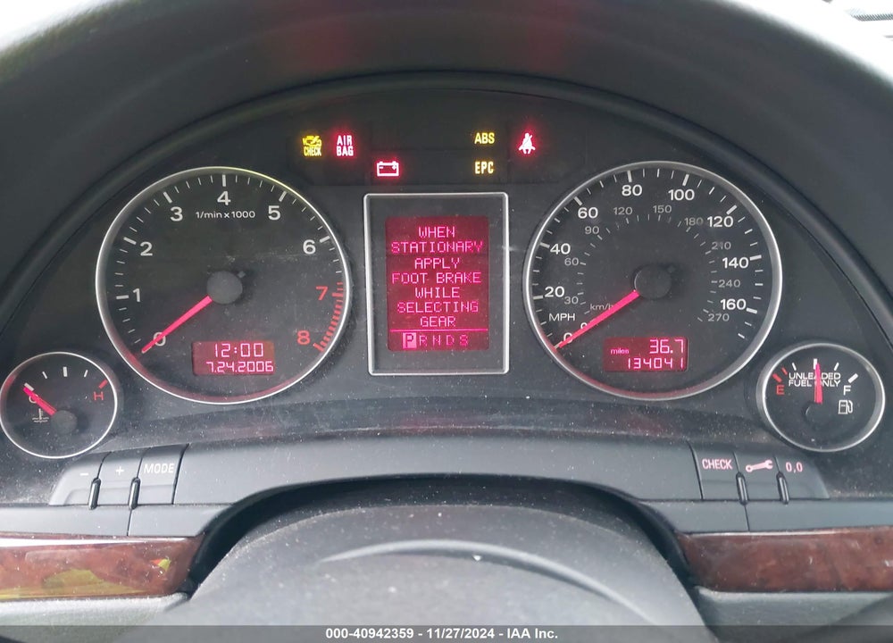 2007 AUDI A4 VIN: WAUDF78E07A143296