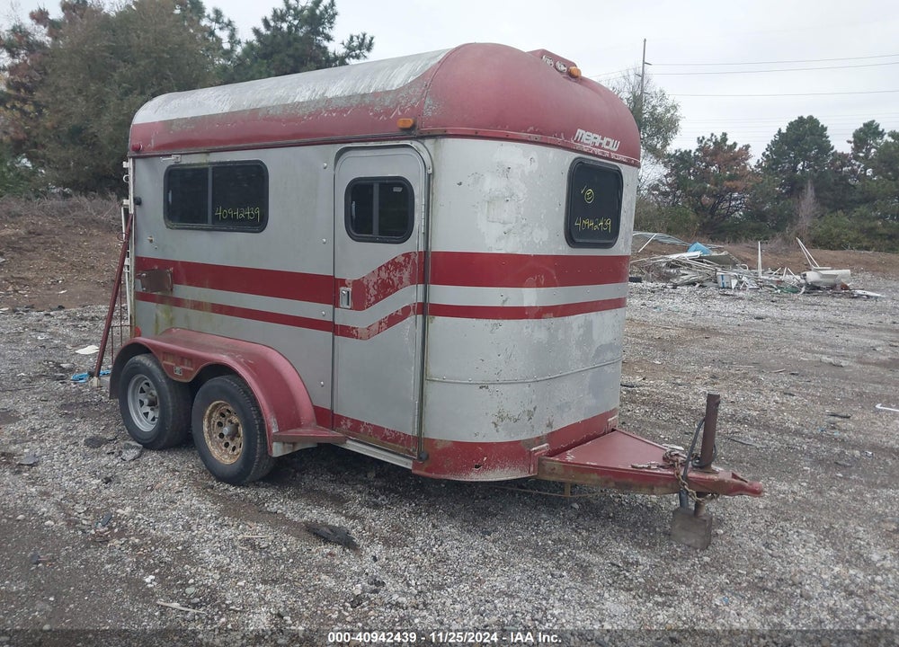 1993 MERHOW INDUSTRIES 14' HORSE TRAILER VIN: 1M92B1422N1031740