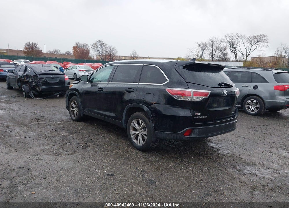 2015 TOYOTA HIGHLANDER XLE V6 VIN: 5TDJKRFH0FS107023